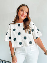 Load image into Gallery viewer, Black Polka Dot Top