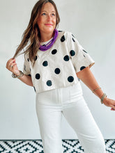Load image into Gallery viewer, Black Polka Dot Top