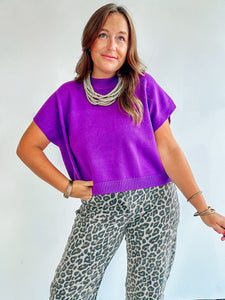 Purple Sweater Top