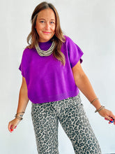 Load image into Gallery viewer, Purple Sweater Top