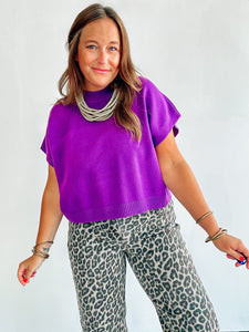 Purple Sweater Top