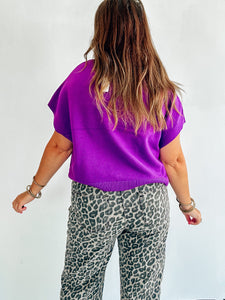 Purple Sweater Top
