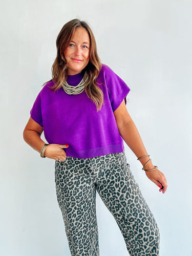 Purple Sweater Top