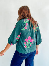 Load image into Gallery viewer, Green Floral Print Top