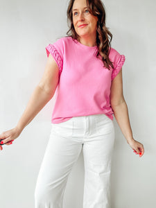 Pink Braided Top