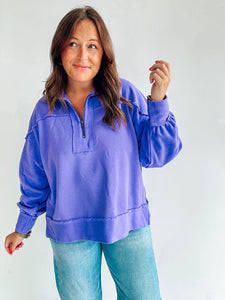 Purple Zip Up Pullover