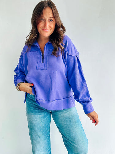 Purple Zip Up Pullover