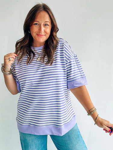 Striped Oversized Top