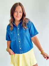 Load image into Gallery viewer, Denim Button Up Top