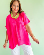 Load image into Gallery viewer, Pink Oversized V-neck Top