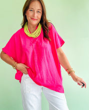 Load image into Gallery viewer, Pink Oversized V-neck Top