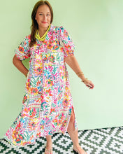Load image into Gallery viewer, Pink Multi Color Printed Midi Dress