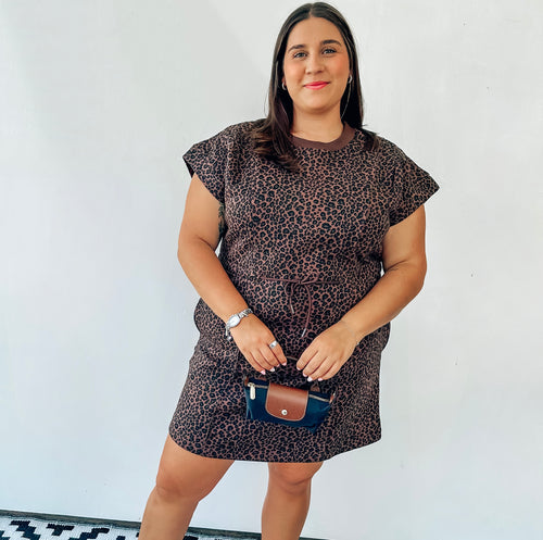 Leopard Sweatshirt Dress