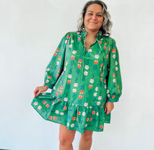 Load image into Gallery viewer, Green Floral Print Dress