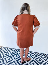 Load image into Gallery viewer, Brown Dress w/ Striped Details