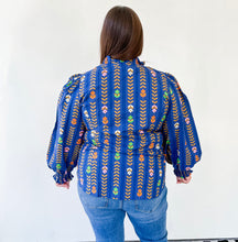 Load image into Gallery viewer, Navy Printed Top