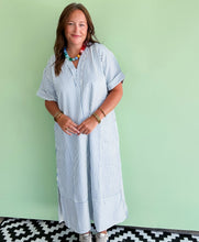 Load image into Gallery viewer, Blue &amp; White Stripe Midi