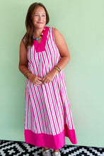 Load image into Gallery viewer, Pink Stripe Midi Dress
