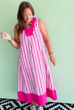 Load image into Gallery viewer, Pink Stripe Midi Dress