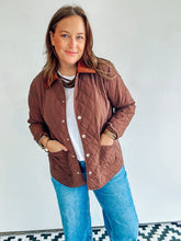 Load image into Gallery viewer, Brown Quilted Barn Jacket