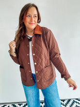 Load image into Gallery viewer, Brown Quilted Barn Jacket