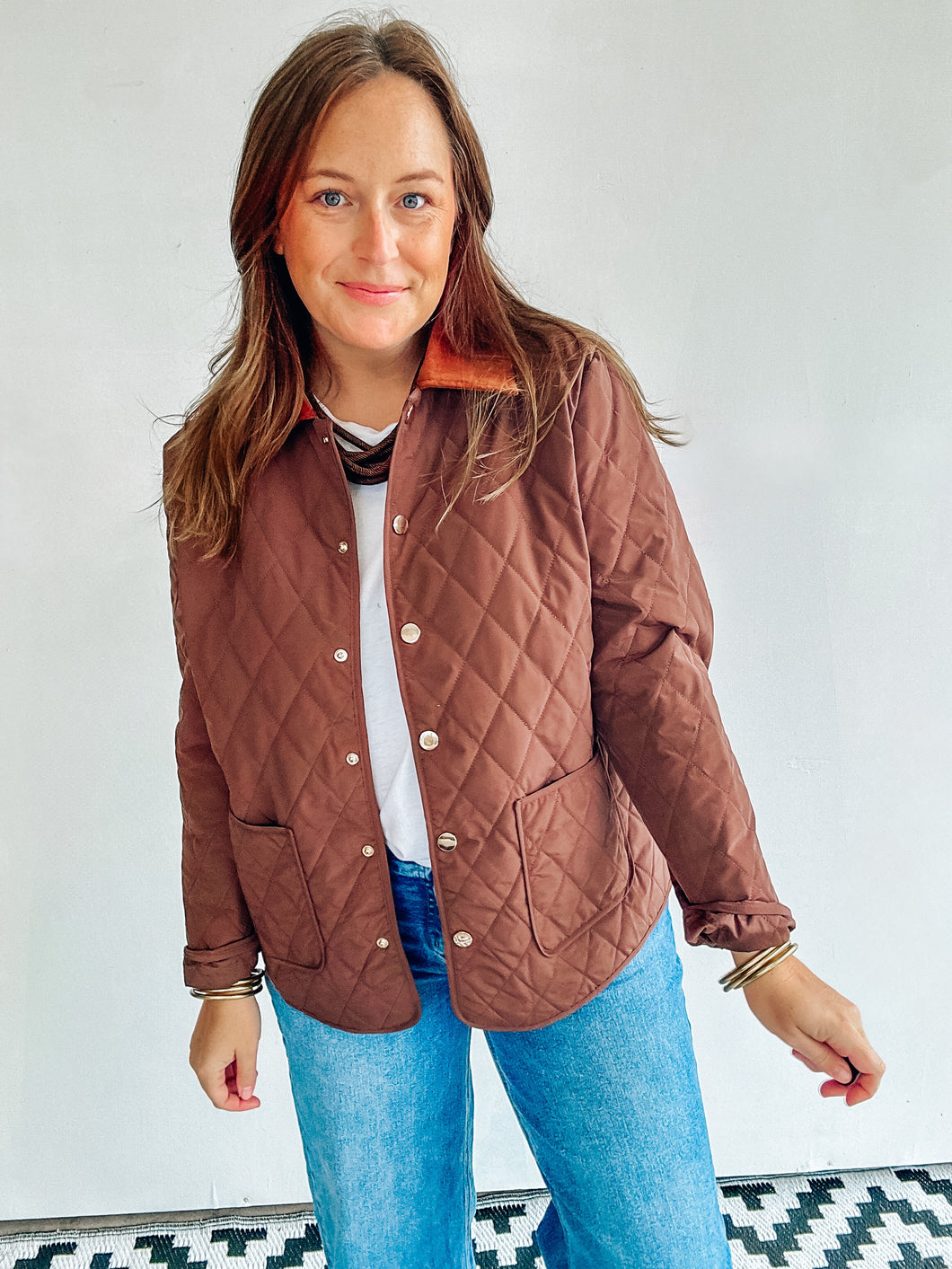Brown Quilted Barn Jacket