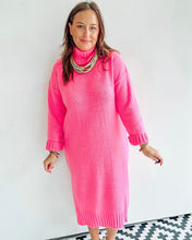 Load image into Gallery viewer, Pink Midi Sweater Dress