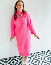 Load image into Gallery viewer, Pink Midi Sweater Dress