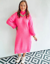 Load image into Gallery viewer, Pink Midi Sweater Dress