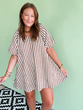 Load image into Gallery viewer, Brown Stripe Dress