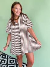 Load image into Gallery viewer, Brown Stripe Dress