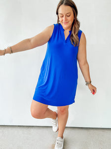Wrinkle Free Sleeveless Shift Dress