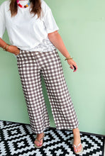 Load image into Gallery viewer, Brown Gingham Denim Pants (S-XL)