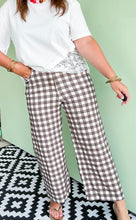Load image into Gallery viewer, Brown Gingham Denim Pants (S-XL)