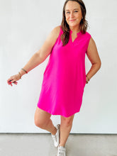 Load image into Gallery viewer, Wrinkle Free Sleeveless Shift Dress