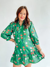 Load image into Gallery viewer, Green Floral Print Dress