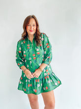 Load image into Gallery viewer, Green Floral Print Dress