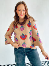 Load image into Gallery viewer, Block Print Mock Neck Sweater