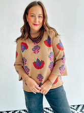 Load image into Gallery viewer, Block Print Mock Neck Sweater