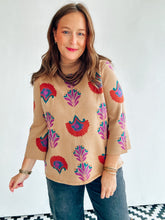 Load image into Gallery viewer, Block Print Mock Neck Sweater