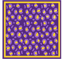 Load image into Gallery viewer, Purple and Gold Bandana Scarf (3 Prints)