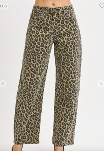 Leopard Barrel Pants